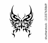 tribal butterfly logo symbol.... | Shutterstock .eps vector #2133765869