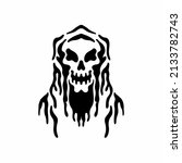 grim reaper symbol logo on... | Shutterstock .eps vector #2133782743