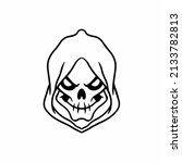 grim reaper symbol logo on... | Shutterstock .eps vector #2133782813