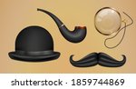 Gentleman Set. Bowler Hat ...