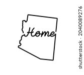 Arizona Us State Outline Map...