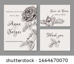 floral vintage background.... | Shutterstock .eps vector #1664670070