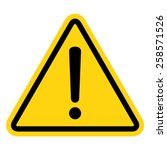 hazard warning attention sign... | Shutterstock .eps vector #258571526