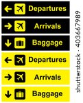 airport sign set . vector... | Shutterstock .eps vector #403667989