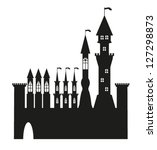 vector castle silhouette | Shutterstock .eps vector #127298873