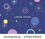 simple and various fireworks... | Shutterstock .eps vector #1958145043