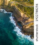 Small photo of Aerial shot of the bogey hole, Newcastle, NSW, Australia