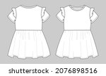 baby girls dress design... | Shutterstock .eps vector #2076898516