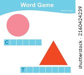 word game worksheet. complete... | Shutterstock .eps vector #2160424239