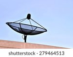 Small photo of Satellite dishes lower frequencies a gauzy black plate 1