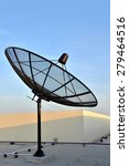 Small photo of Satellite dishes lower frequencies a gauzy black plate 3