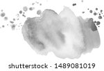 abstract watercolor grayscale... | Shutterstock .eps vector #1489081019