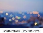 Blur effects with photo camera taken from the city at night, creating an abstract background