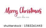 merry christmas vector text... | Shutterstock .eps vector #1583261443