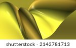 Abstract green, marsh, grassy, yellow background with dynamic green 3d lines. 3D animation of herbal color lines. Modern video background, animated, screensaver, copy space. looped footage.