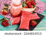 Small photo of Tasty Pulp Of Fruit Frozen; Pulp Of Strawberry
