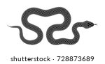 vector snake silhouette... | Shutterstock .eps vector #728873689