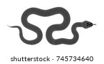 snake silhouette illustration.... | Shutterstock . vector #745734640