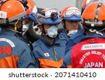 Small photo of Jul.17,2011 , Miki Hyogo Japan Disaster relief training by JDR (Japan Disaster Relief Team) members. It is assumed that special equipments will be used to rescue the injured.