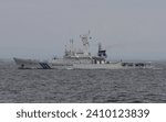 Small photo of Tokyo-bay Kanagawa Japan , Jun. 5 2012 Japan Coast Guard's 1000 ton class patrol vessel PL-01 Oki 993 gross tons Commissioned in 1989 Decommissioned in 2017 and given to Malaysia.