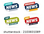 broadcast news info label set... | Shutterstock . vector #2103831089