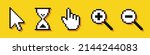 set of pixel cursors. cursor... | Shutterstock .eps vector #2144244083