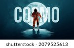 dancing astronaut on the... | Shutterstock .eps vector #2079525613