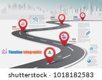 business road map timeline... | Shutterstock .eps vector #1018182583