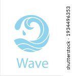 a logo of blue wave | Shutterstock .eps vector #1934496353