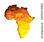 wildlife of africa  world... | Shutterstock .eps vector #1845413083