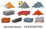 construction materials set ... | Shutterstock .eps vector #1932030740