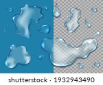 water puddle set  vector... | Shutterstock .eps vector #1932943490