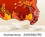 white round display podium... | Shutterstock .eps vector #2040586790