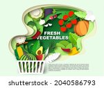 supermarket shopping basket... | Shutterstock .eps vector #2040586793