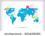 world map. business... | Shutterstock .eps vector #302608400
