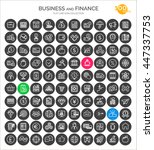 set of business  finance and... | Shutterstock .eps vector #447337753