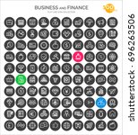 set of business  finance and... | Shutterstock . vector #696263506