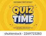 editable text effect   quiz...
