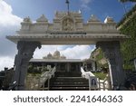 Small photo of Ooty, Tamilnadu, India- December 4, 2022: Entrance of Sri Gopalakrishna swamy Temple loacted at chamraj estate on the main road via ooty to coonoor.