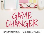Small photo of Text sign showing Game Changer. Word for Sports Data Scorekeeper Gamestreams Live Scores Team Admins Flashy School Office Supplies, Teaching Learning Collections, Writing Tools