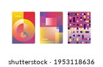 set of 3 notebook covers with... | Shutterstock .eps vector #1953118636
