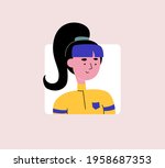 vector illustration of a girl... | Shutterstock .eps vector #1958687353