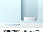 abstract 3d blue cylinder... | Shutterstock .eps vector #2022622796