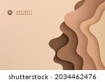abstract brown and beige paper... | Shutterstock .eps vector #2034462476