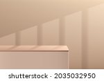 abstract brown and beige 3d... | Shutterstock .eps vector #2035032950