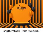 abstract realistic 3d orange... | Shutterstock .eps vector #2057535833