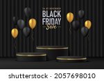 abstract realistic 3d black... | Shutterstock .eps vector #2057698010
