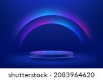 abstract realistic 3d blue... | Shutterstock .eps vector #2083964620