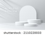 abstract white 3d room with... | Shutterstock .eps vector #2110220033