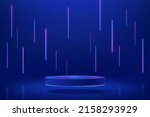 abstract realistic blue 3d... | Shutterstock .eps vector #2158293929